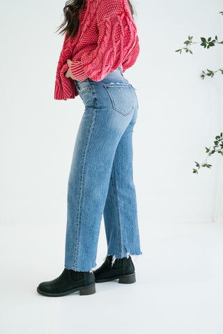 Vervet Aubrey High Waist Wide Leg Jeans