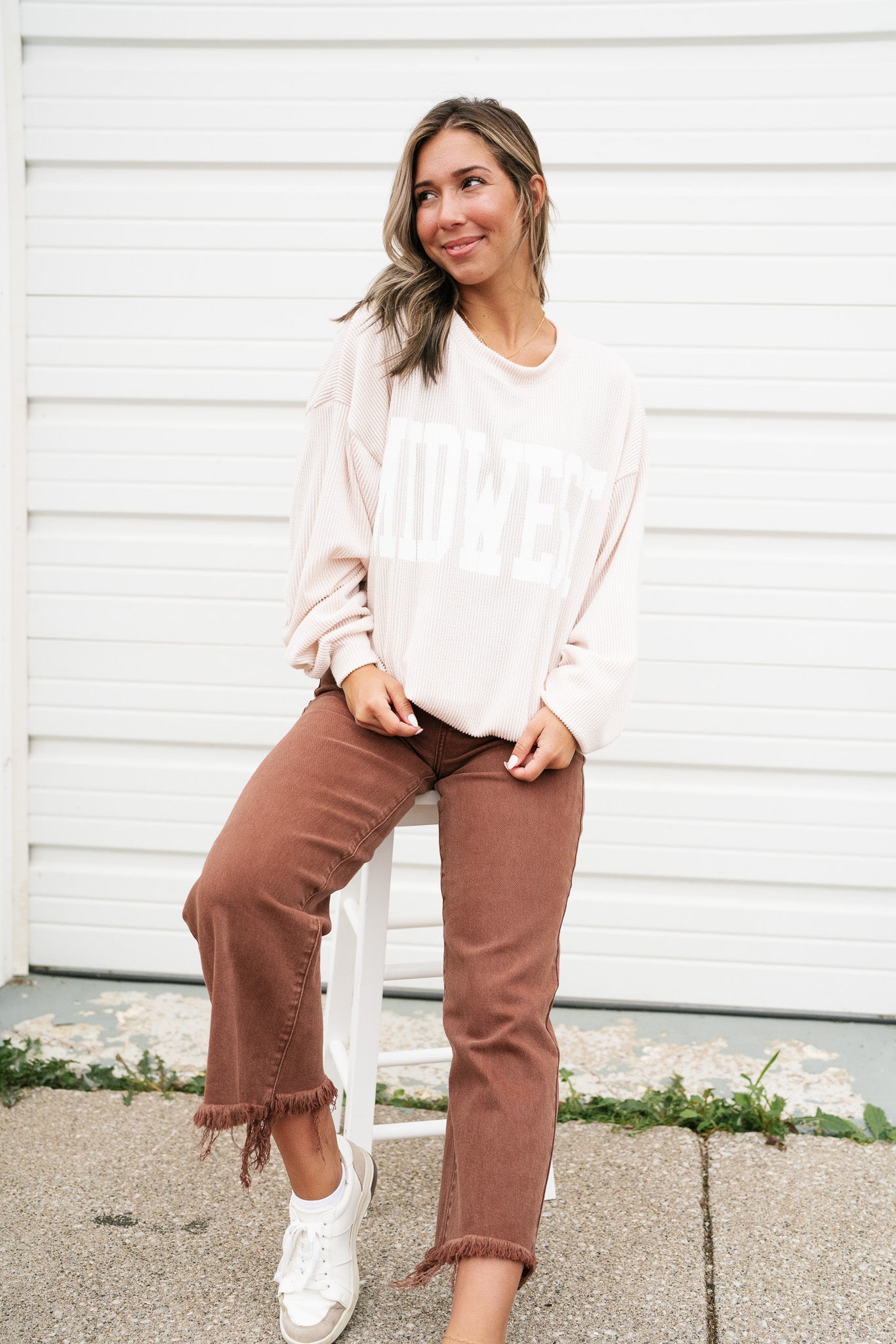 Midwest Graphic Ribbed Crewneck