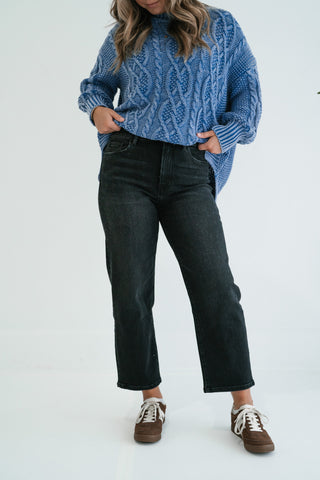 Vervet Liliette High Rise Wide Barrel Cropped Jeans