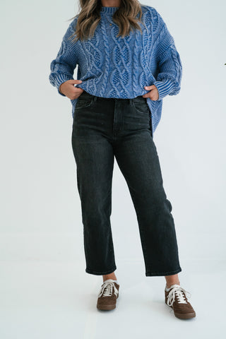 Vervet Liliette High Rise Wide Barrel Cropped Jeans