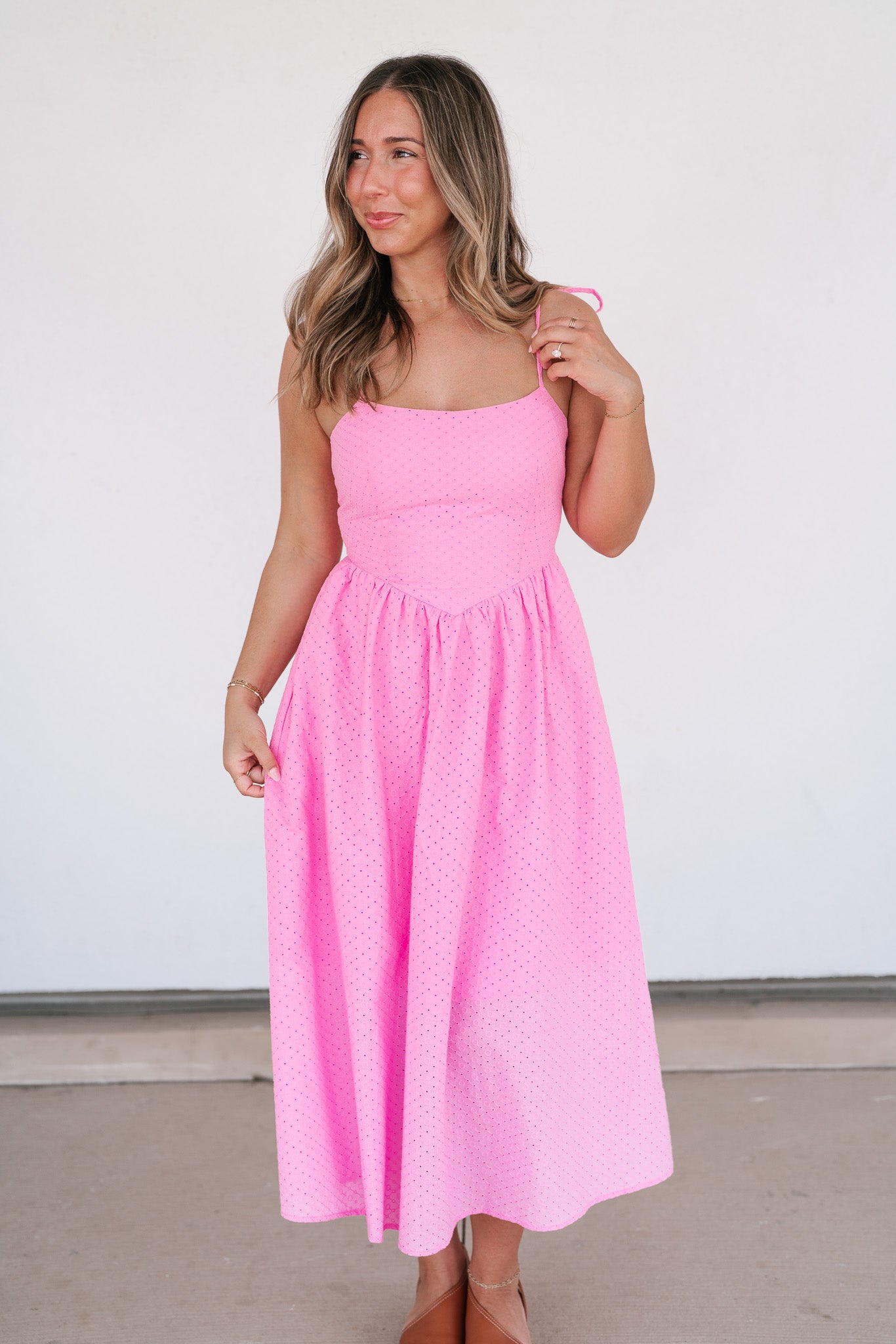Romantic Feels Eyelet Maxi Dress