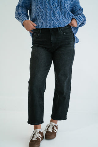 Vervet Liliette High Rise Wide Barrel Cropped Jeans