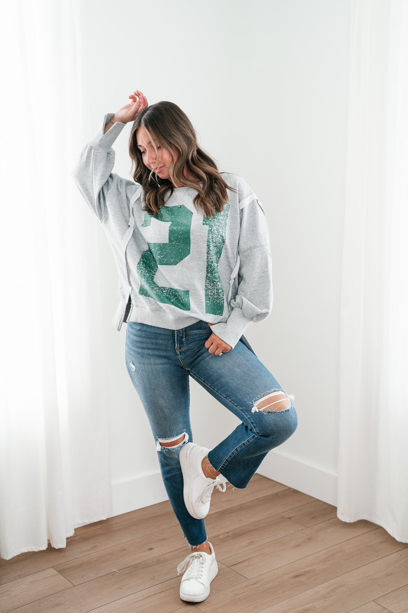 Varsity Vibes Oversized Top