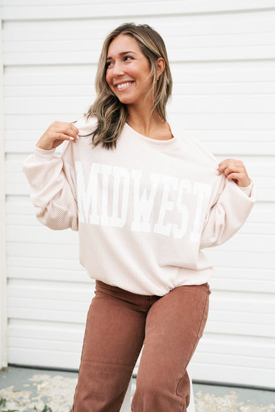 Midwest Graphic Ribbed Crewneck
