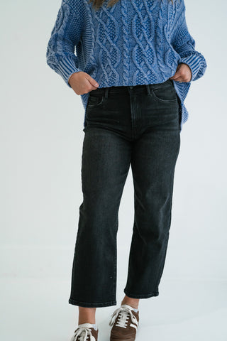 Vervet Liliette High Rise Wide Barrel Cropped Jeans