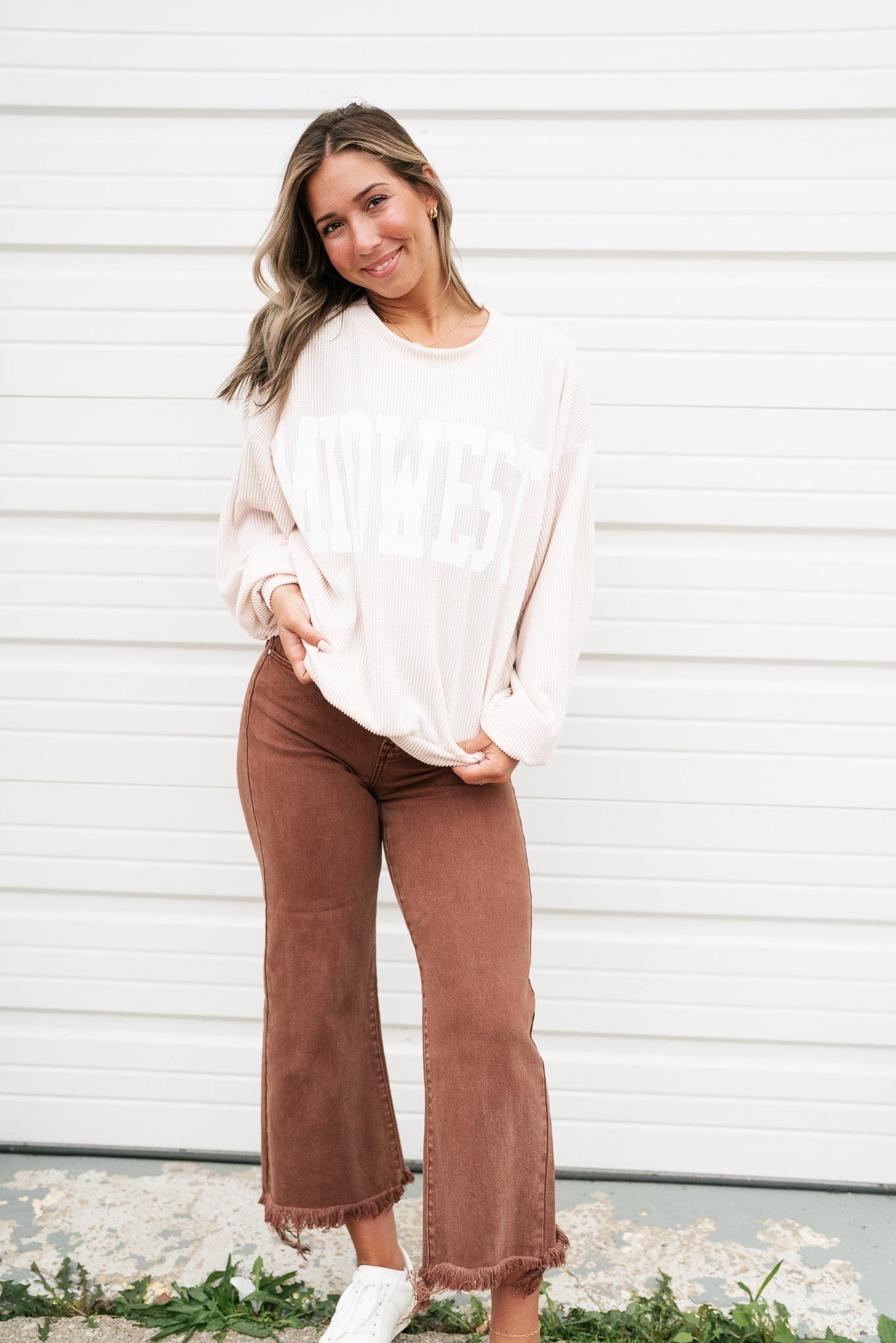 Midwest Graphic Ribbed Crewneck