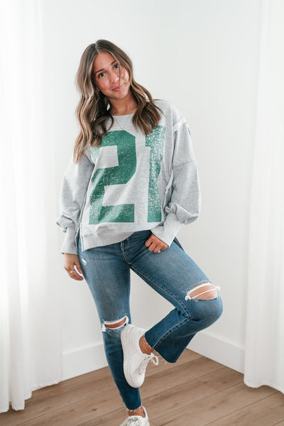 Varsity Vibes Oversized Top