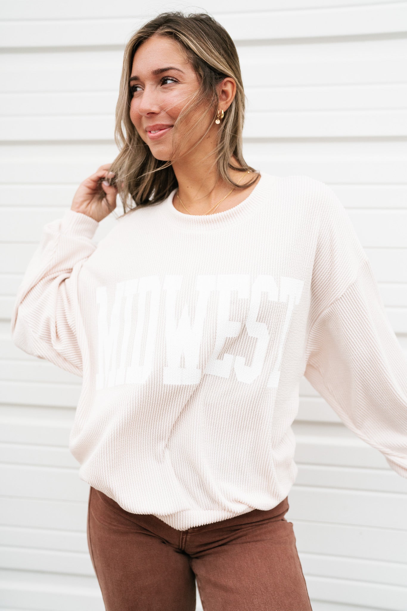 Midwest Graphic Ribbed Crewneck