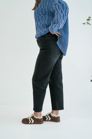 Vervet Liliette High Rise Wide Barrel Cropped Jeans