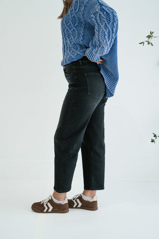 Vervet Liliette High Rise Wide Barrel Cropped Jeans