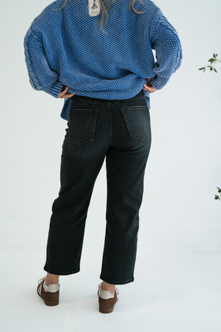 Vervet Liliette High Rise Wide Barrel Cropped Jeans