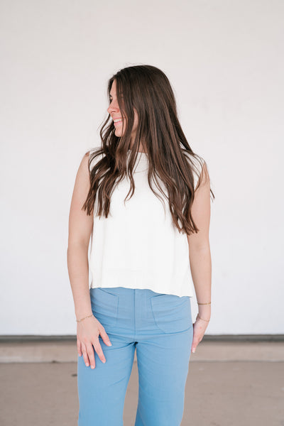 Perfect Muse Bow Knit Top - Cream