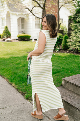 Sunset Stroll Crochet Striped Set
