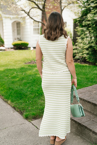 Sunset Stroll Crochet Striped Set