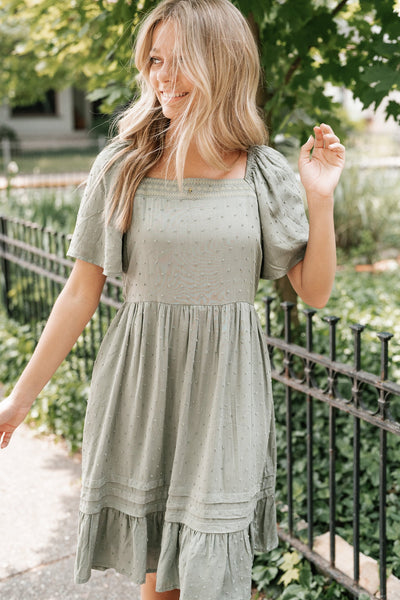 Day Date Square Neck Dress