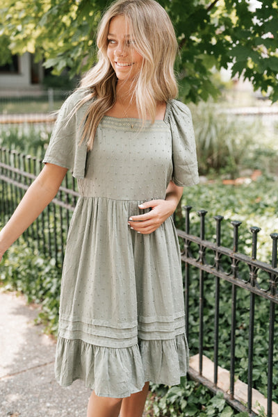 Day Date Square Neck Dress