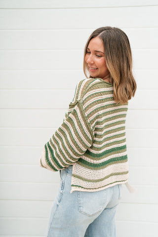 Easy Favorite Striped Sweater - Green