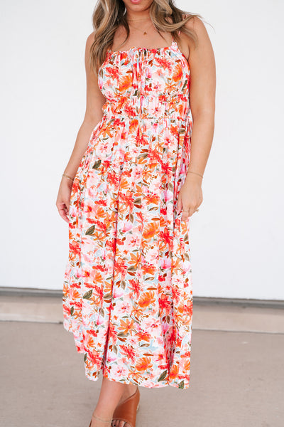 Fresh Bloom Floral Midi Dress