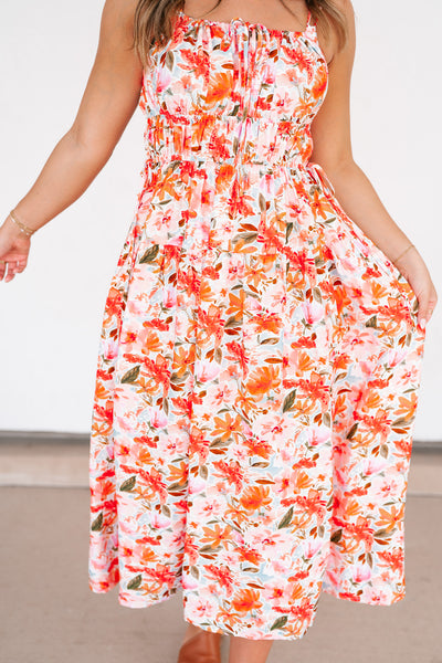 Fresh Bloom Floral Midi Dress