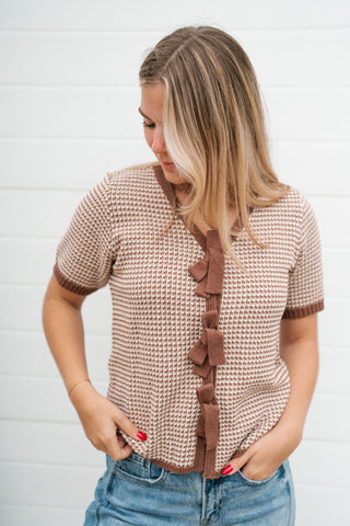 Park Avenue Gingham Tie Sweater