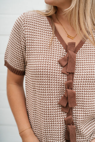 Park Avenue Gingham Tie Sweater