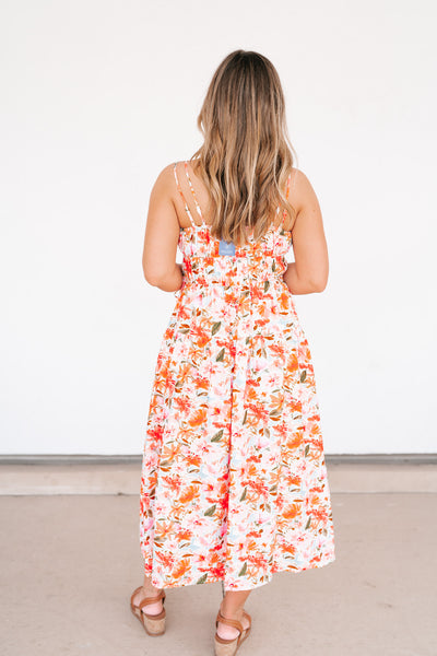 Fresh Bloom Floral Midi Dress