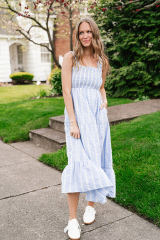 Pure Joy Tiered Midi Dress