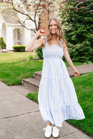 Pure Joy Tiered Midi Dress