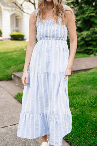 Pure Joy Tiered Midi Dress