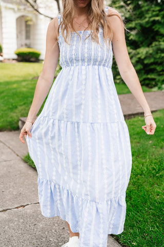 Pure Joy Tiered Midi Dress