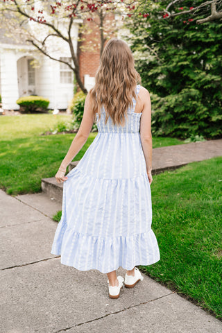 Pure Joy Tiered Midi Dress