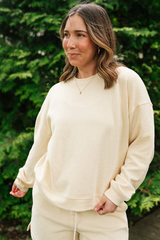 Sunny Side Ribbed Drawstring Set - Top