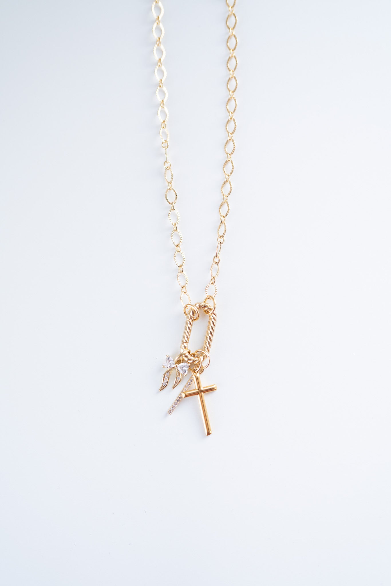 Graceful Gold Charm Necklace