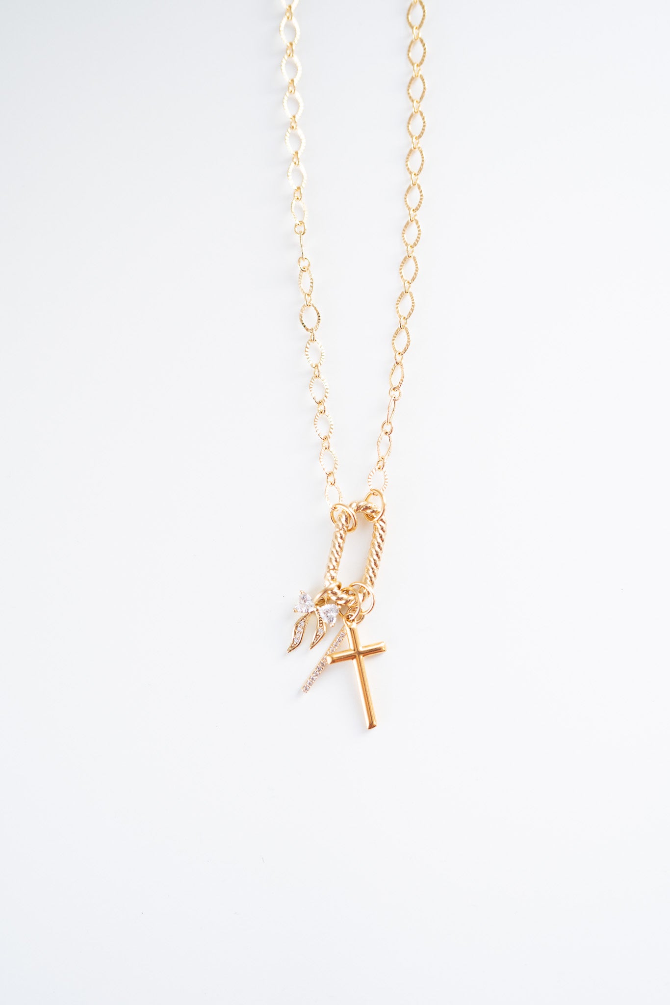 Graceful Gold Charm Necklace