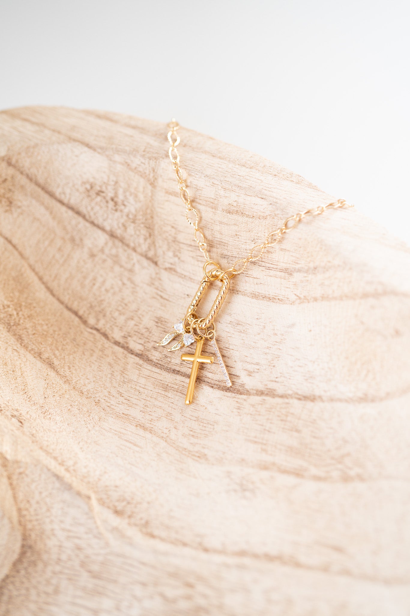 Graceful Gold Charm Necklace