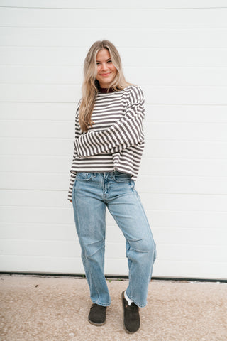 Emery Striped Long Sleeve Top