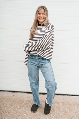 Emery Striped Long Sleeve Top