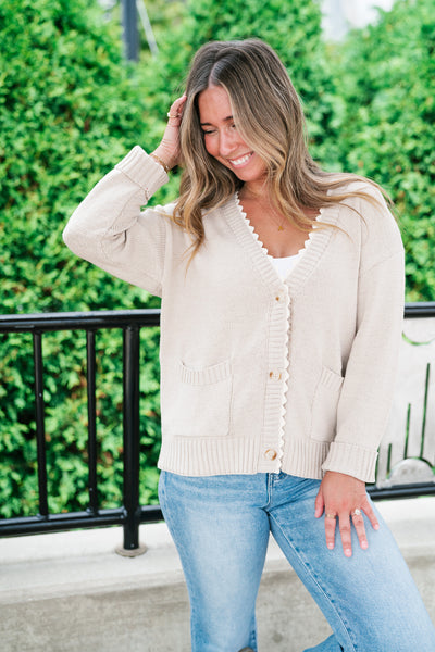 Laced In Comfort Button Up Cardigan