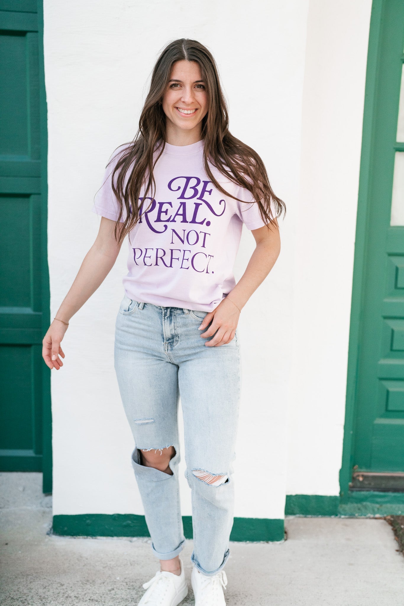 "Be Real Not Perfect" Graphic Tee