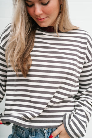 Emery Striped Long Sleeve Top