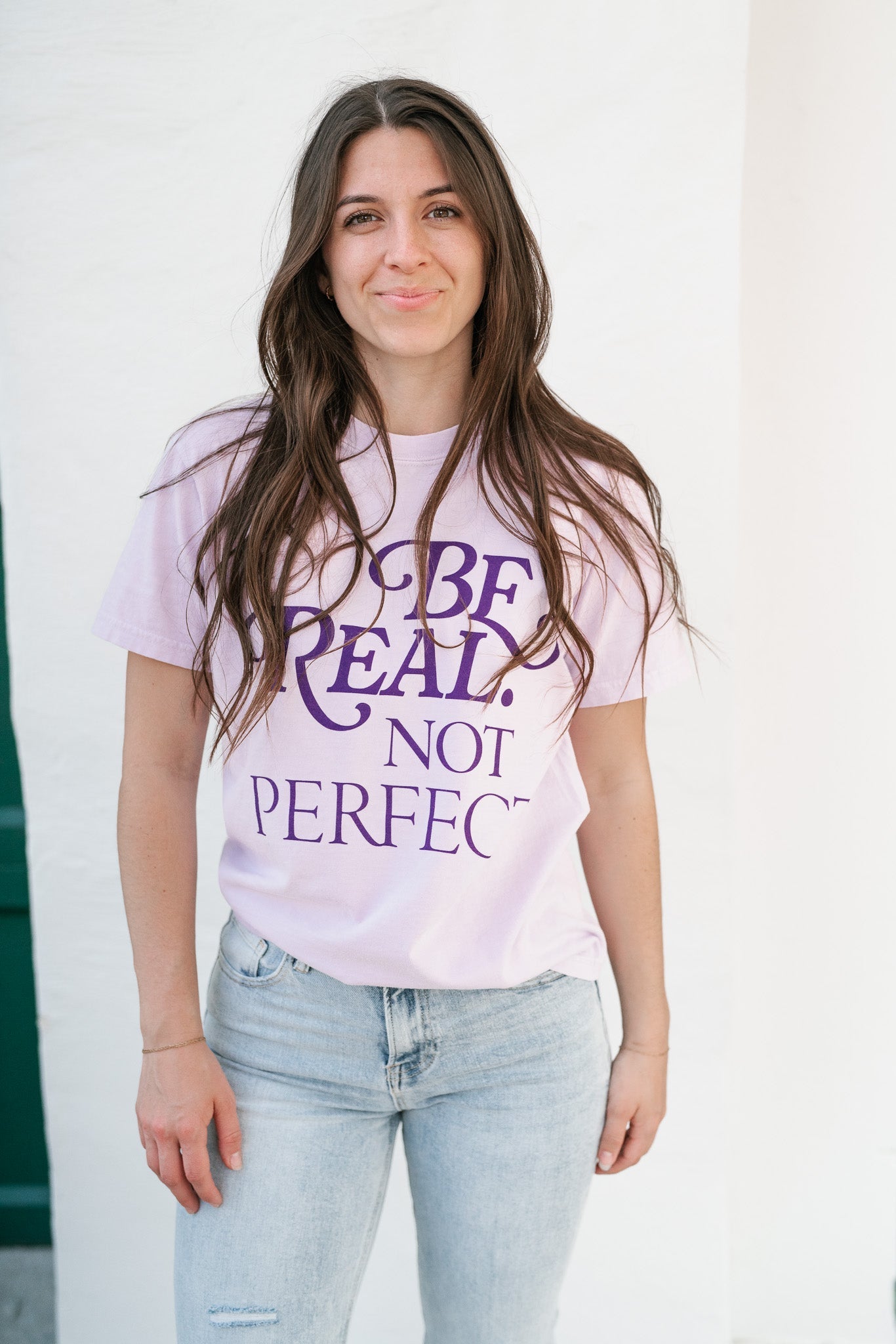 "Be Real Not Perfect" Graphic Tee