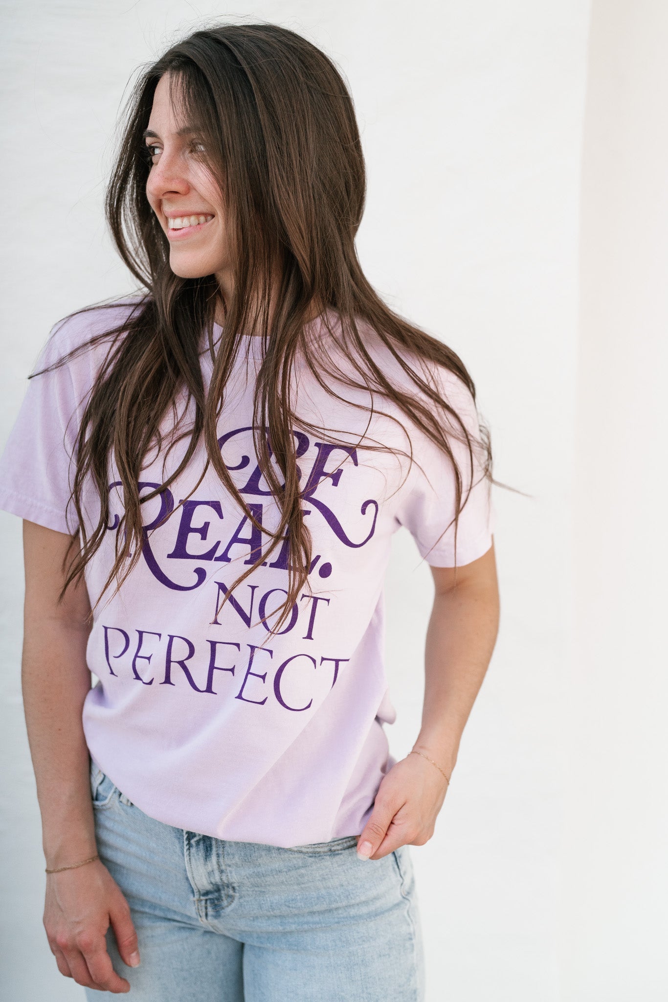 "Be Real Not Perfect" Graphic Tee