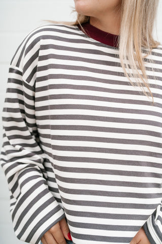 Emery Striped Long Sleeve Top