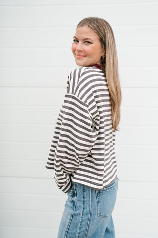 Emery Striped Long Sleeve Top