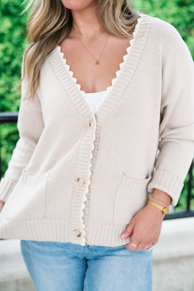 Laced In Comfort Button Up Cardigan