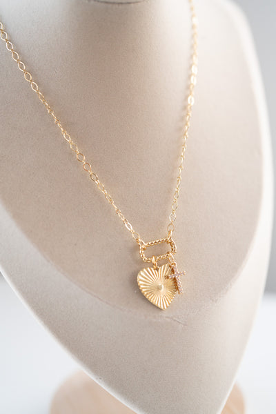 Radiant Heart Charm Necklace