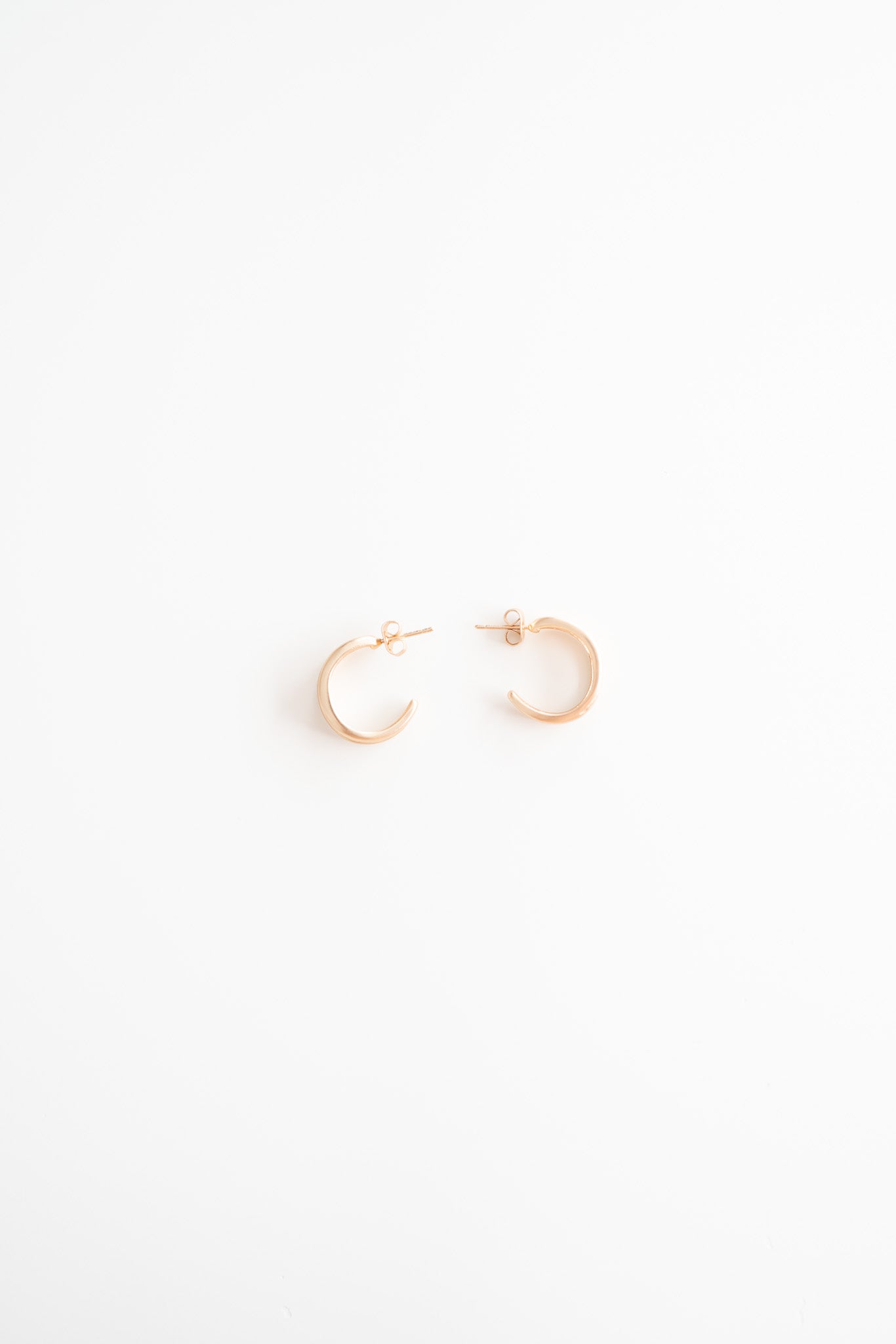 Harleigh Matte Gold Hoop Earrings