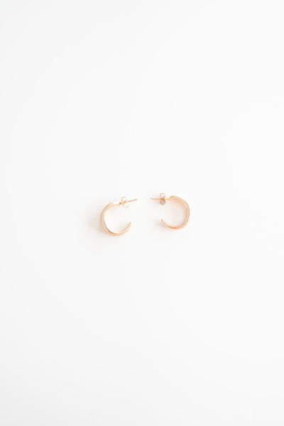 Harleigh Matte Gold Hoop Earrings