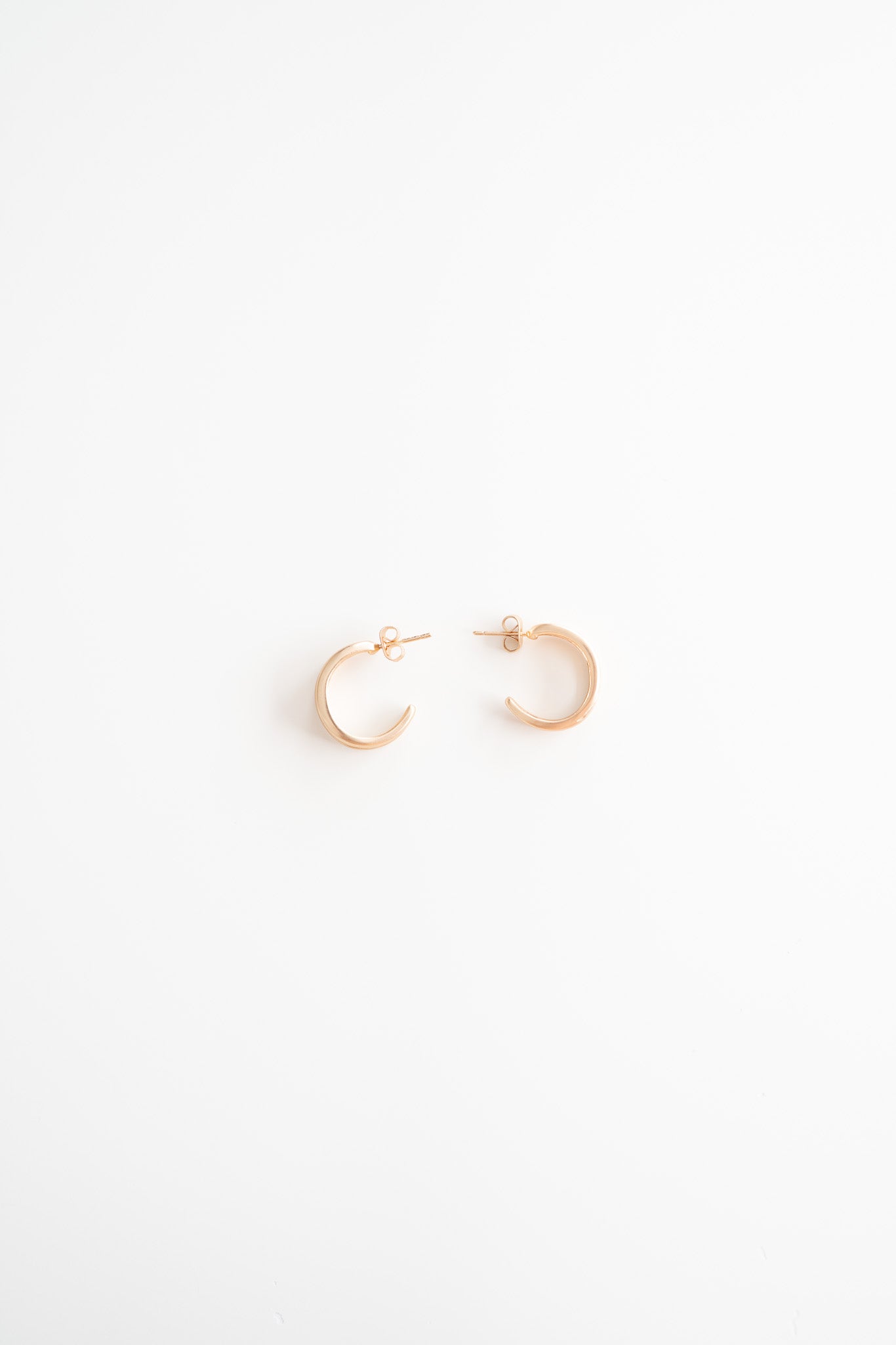 Harleigh Matte Gold Hoop Earrings