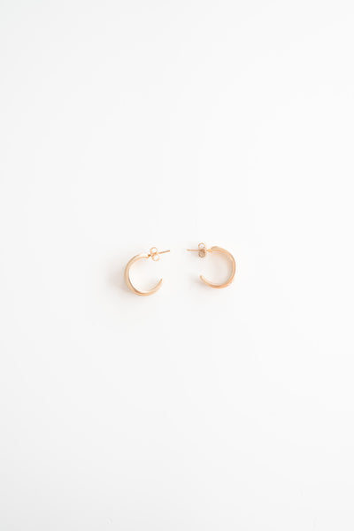 Harleigh Matte Gold Hoop Earrings